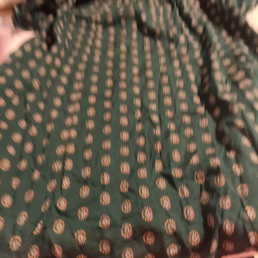 Maeve by Anthropology Women's Green Floral Blouse Roll Tab Sleeve S 100% Modal - Picture 6 of 7